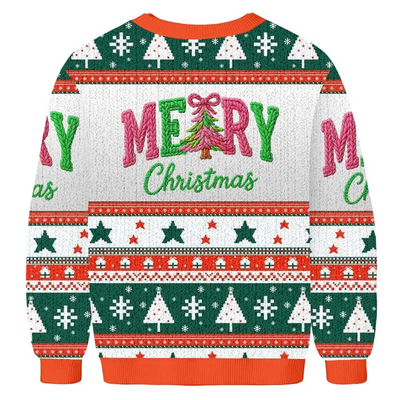 Merry Christmas Tree Funny Ugly Sweater, Ugly Xmas Sweater, Christmas Ugly Sweatshirt