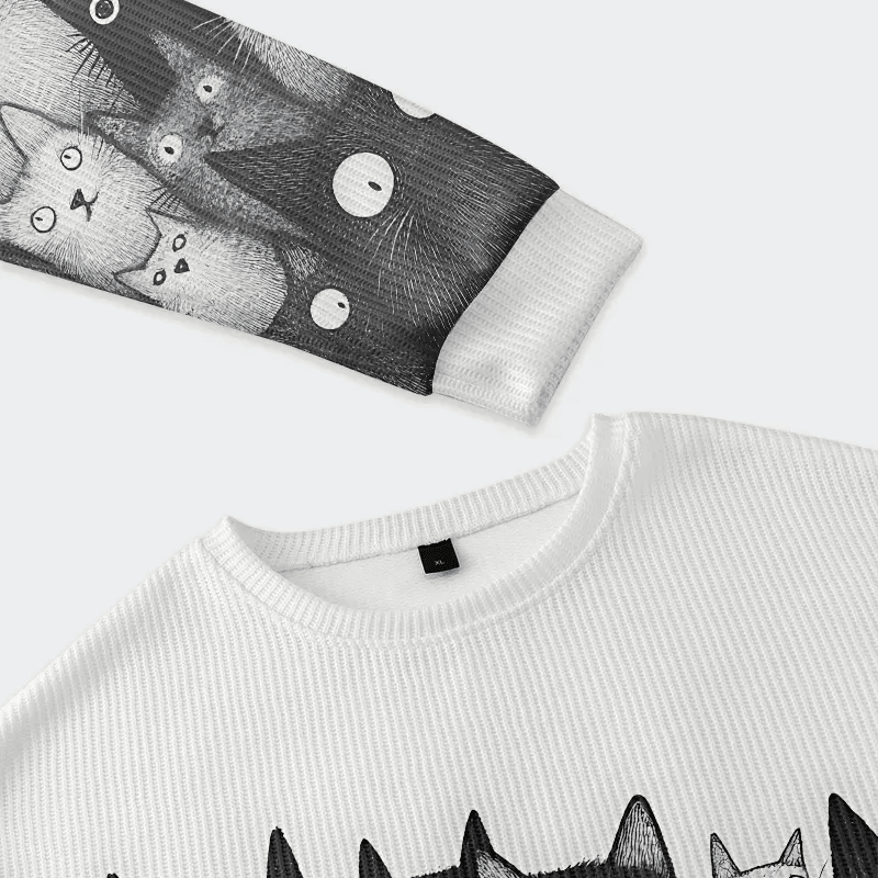 The Judgmental Stare Of Cats Funny Ugly Sweater, Ugly Xmas Sweater, Christmas Ugly Sweatshirt