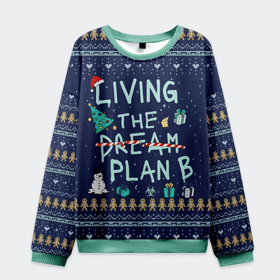 Implement Plan B Funny Ugly Sweater, Ugly Xmas Sweater, Christmas Ugly Sweatshirt