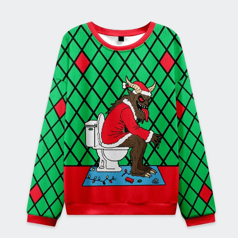 Monster Poop Funny Ugly Sweater, Ugly Xmas Sweater, Christmas Ugly Sweatshirt