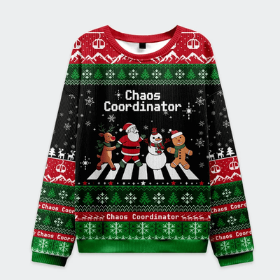 Holiday Chaos Coordinator Funny Ugly Sweater, Ugly Xmas Sweater, Christmas Ugly Sweatshirt