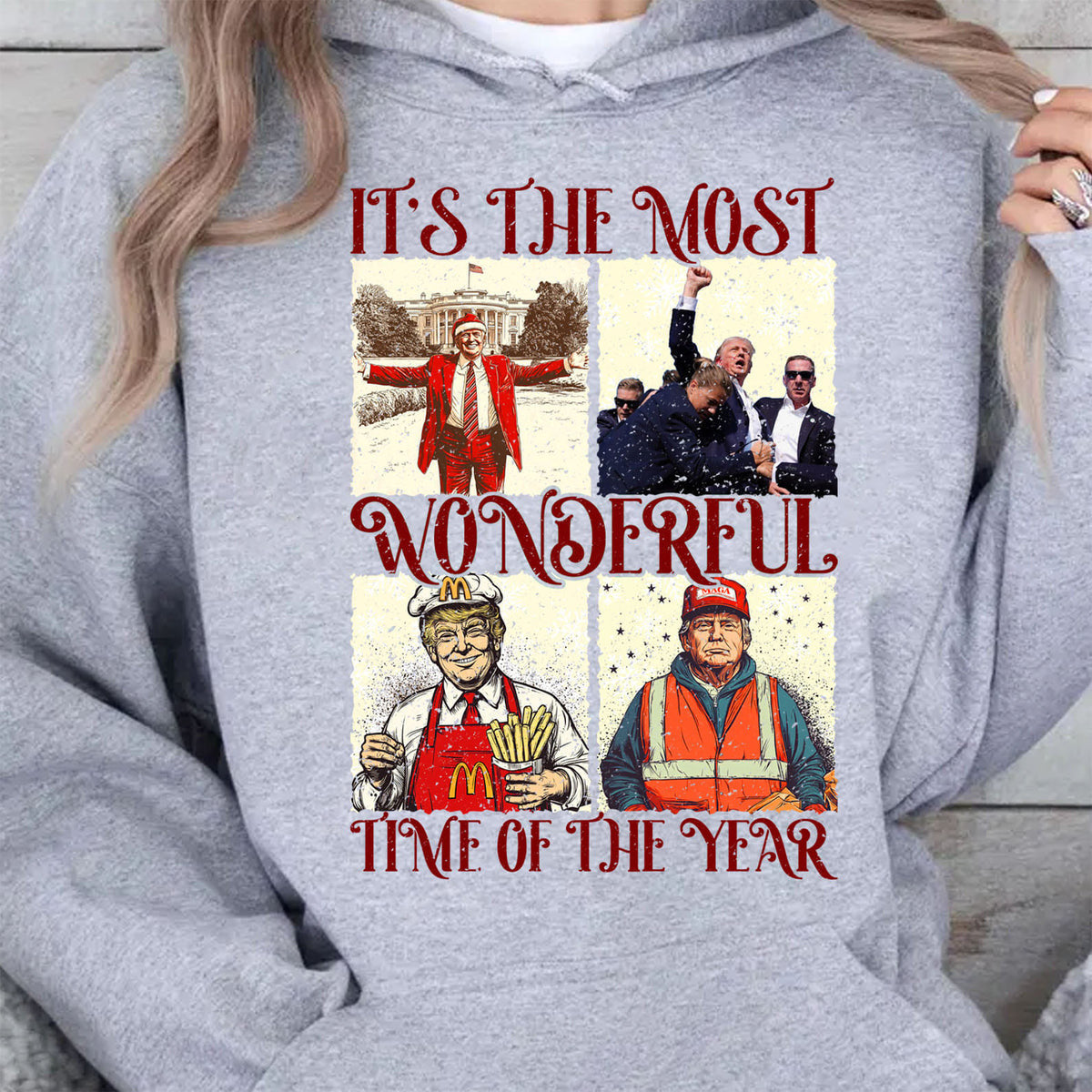 It's The Most Wonderful Time of Year Trump2024 Christmas Sweatshirt, Funny Political Shirts