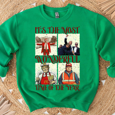It's The Most Wonderful Time of Year Trump2024 Christmas Sweatshirt, Funny Political Shirts