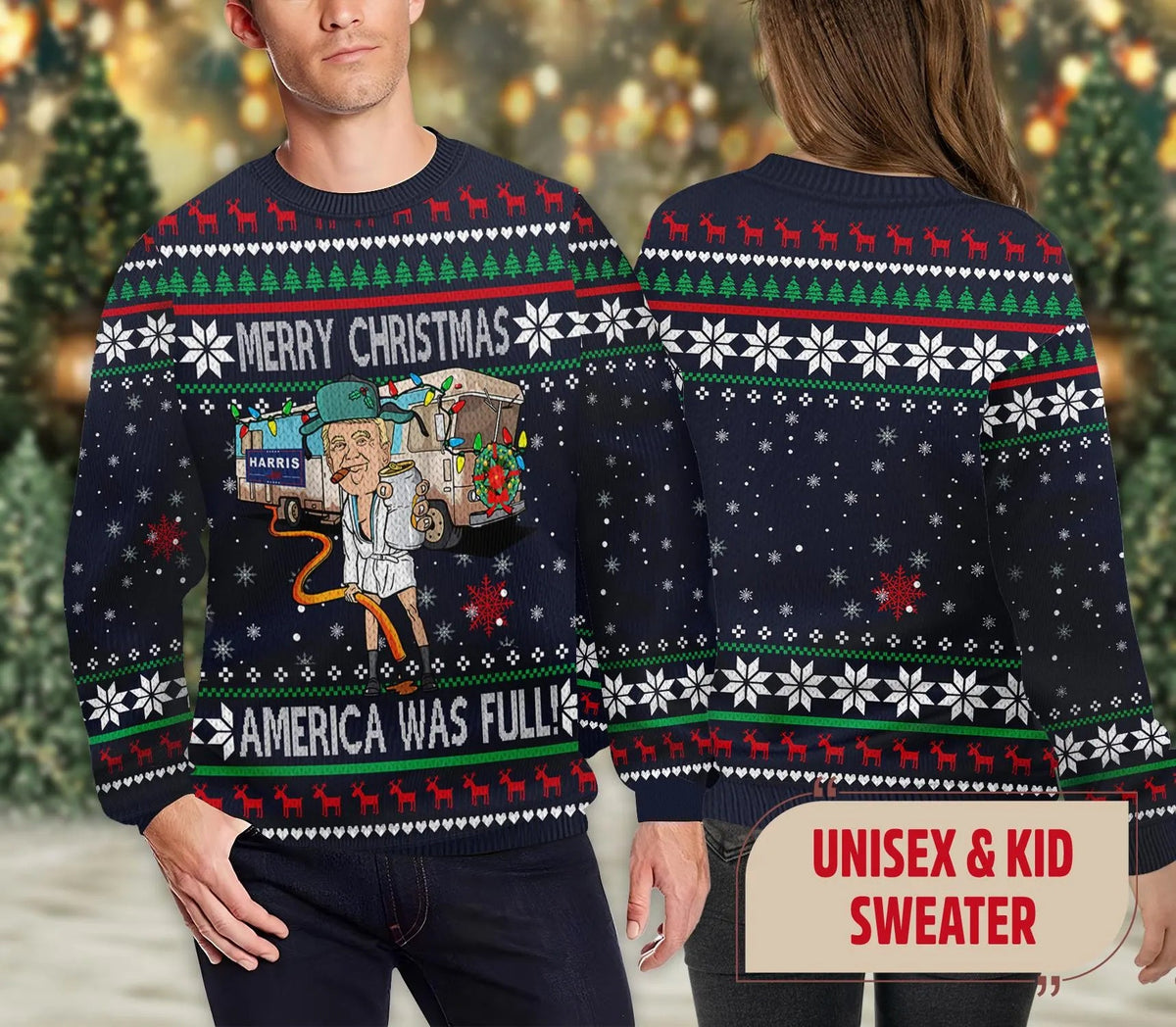 Trump2024 Ugly Xmas Sweater, Merry Christmas Sweatshirt, Christmas Gift For Patriots