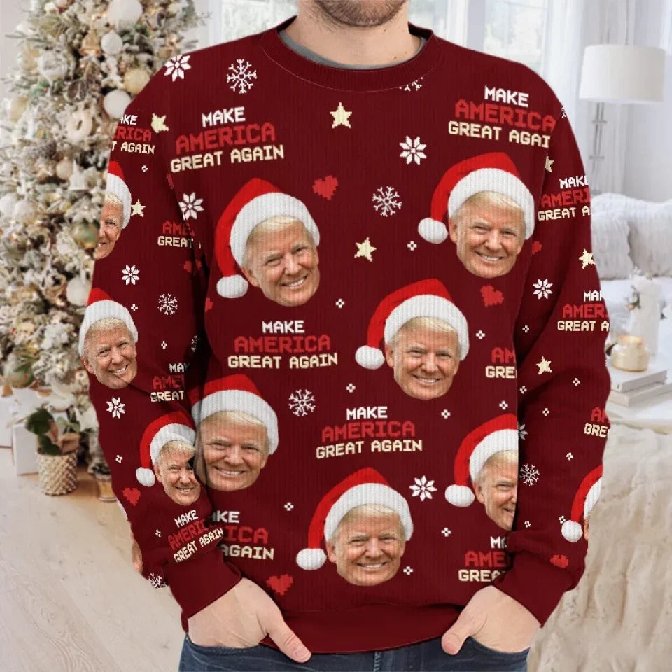 Make Christmas Great Again Sweatshirt, Funny Ugly Christmas Sweatshirt, Christmas Gift Idea