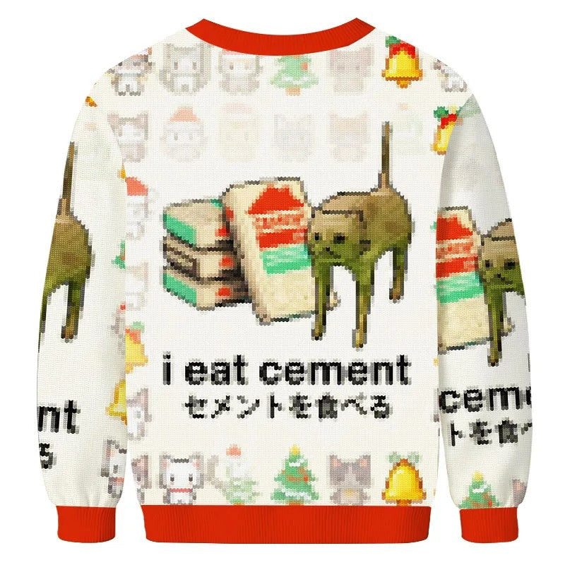I Eat Cement Ugly Sweater, Unique Christmas Gifts, Christmas Ugly Sweatshirt