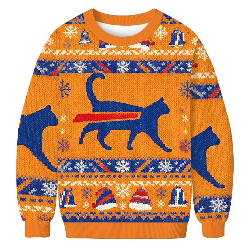 Cat-Bills is Buffalo Bills Vintage Christmas Sweater, Ugly Xmas Sweater, Christmas Ugly Sweatshirt ZZIPREV