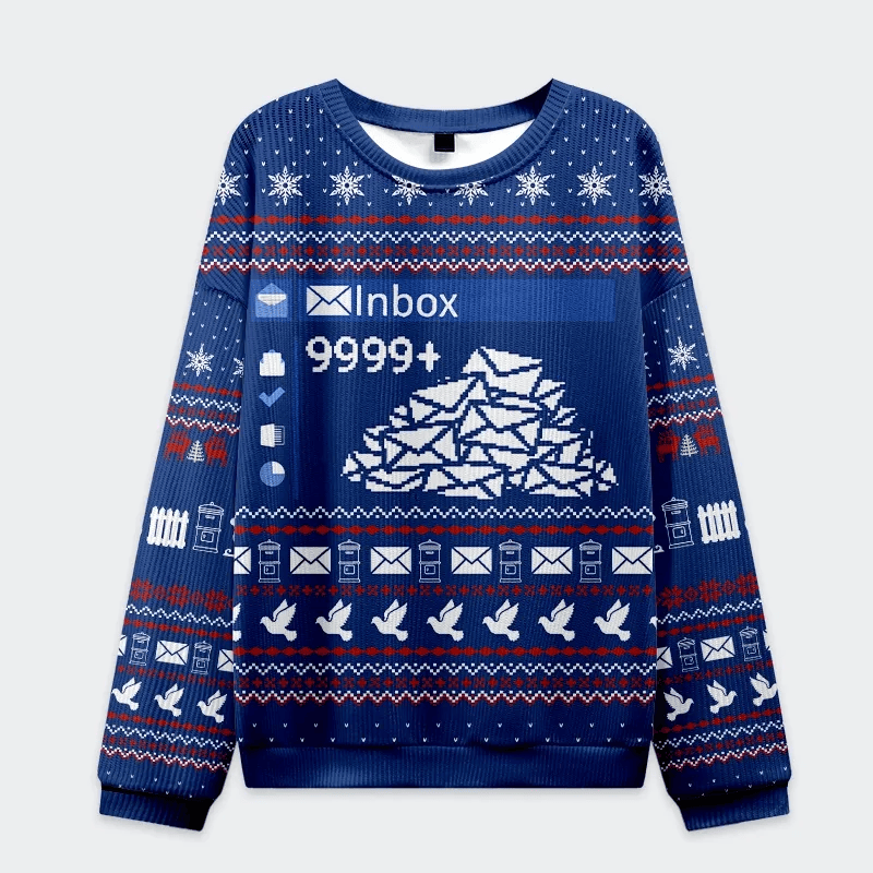 Work Emails During Holiday Funny Ugly Sweater, Ugly Xmas Sweater, Christmas Ugly Sweatshirt