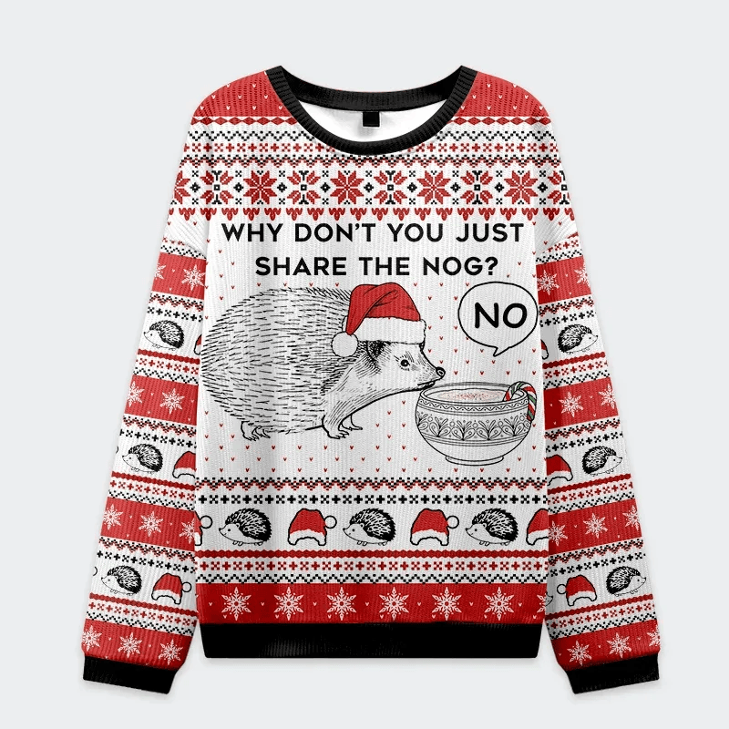 Hedgehog Rejection Funny Ugly Sweater, Ugly Xmas Sweater, Christmas Ugly Sweatshirt