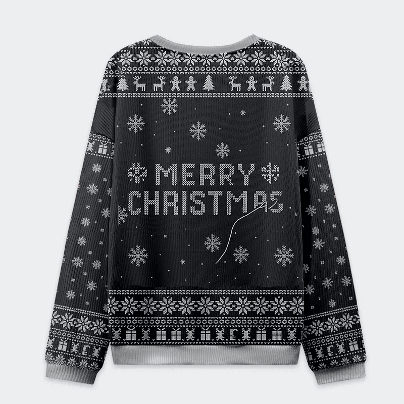 The Cat's Christmas String Pull Funny Ugly Sweater, Ugly Xmas Sweater, Christmas Ugly Sweatshirt