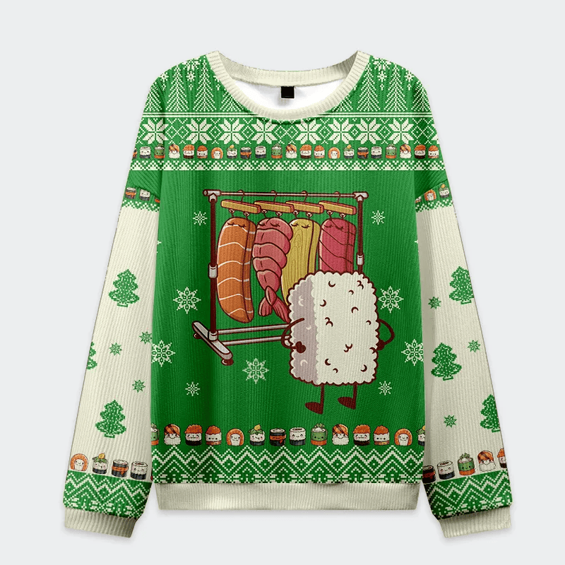 Funny Sushi Choosing Clothes Funny Ugly Sweater, Ugly Xmas Sweater, Christmas Ugly Sweatshirt