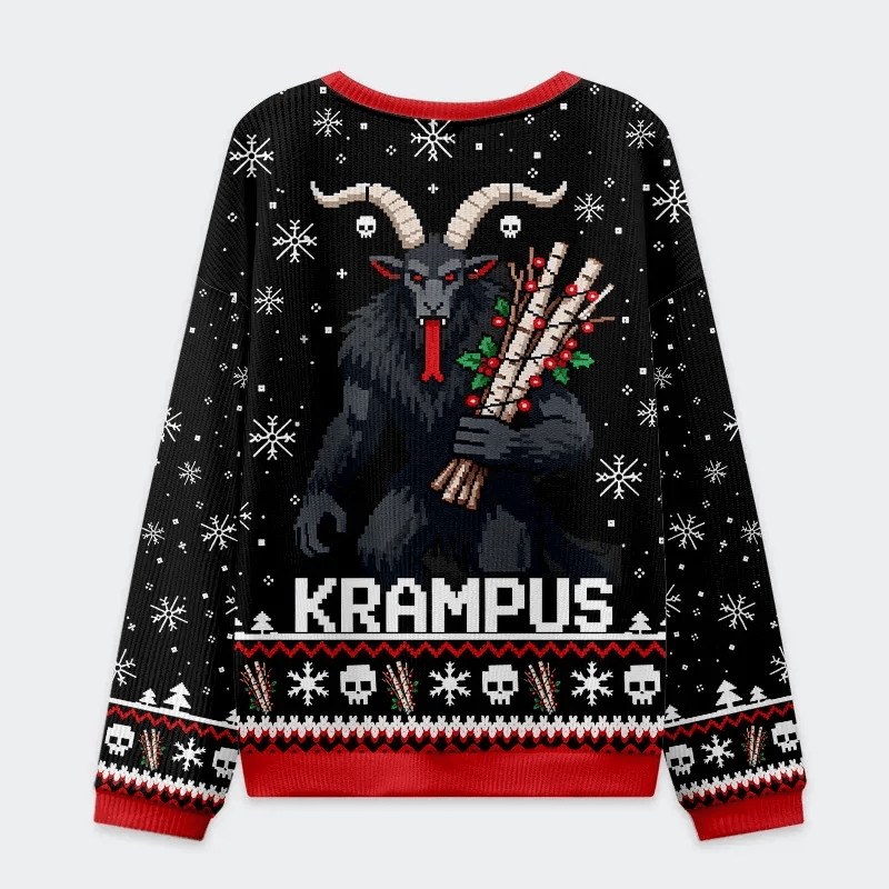 Terrifying Krampus Funny Ugly Sweater, Ugly Xmas Sweater, Christmas Ugly Sweatshirt