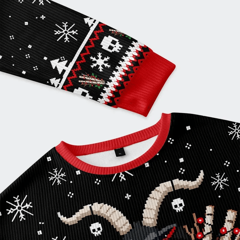 Terrifying Krampus Funny Ugly Sweater, Ugly Xmas Sweater, Christmas Ugly Sweatshirt