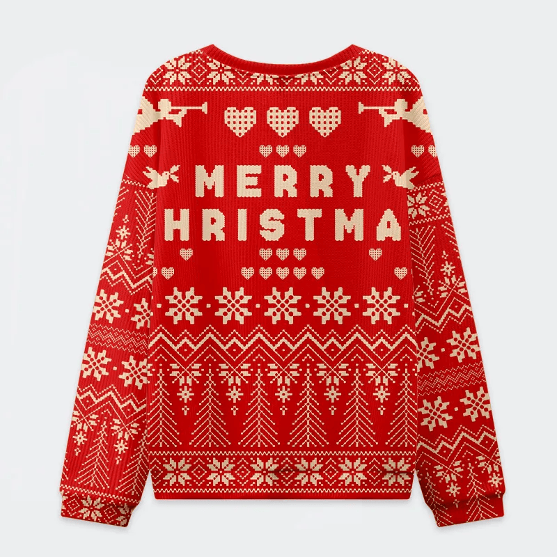 Happy Cute Guy Funny Ugly Sweater, Ugly Xmas Sweater, Christmas Ugly Sweatshirt