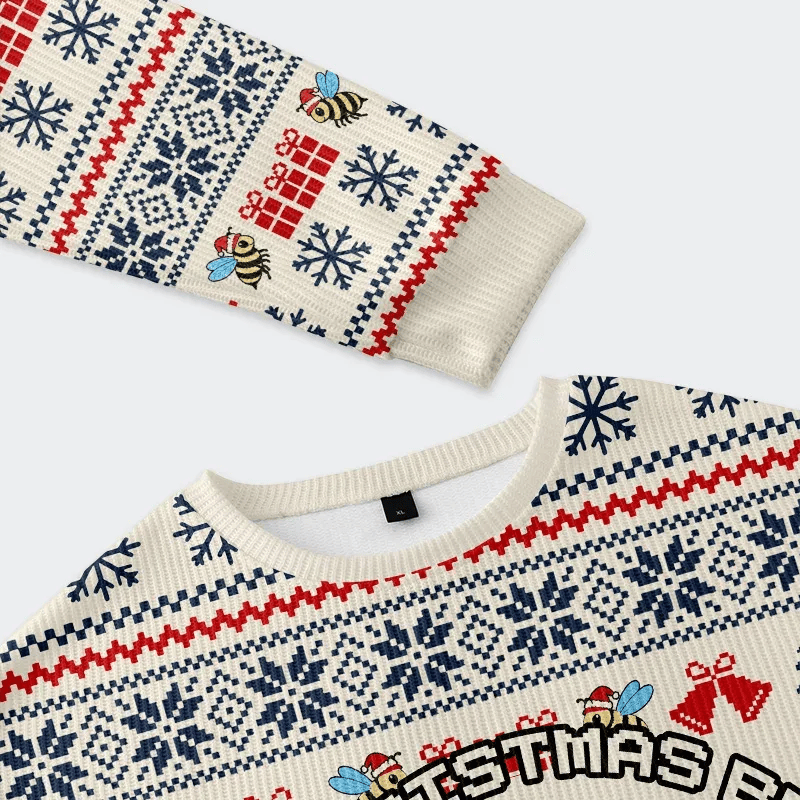 Christmas Bee Funny Ugly Sweater, Ugly Xmas Sweater, Christmas Ugly Sweatshirt