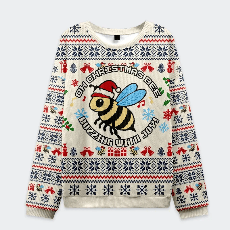Christmas Bee Funny Ugly Sweater, Ugly Xmas Sweater, Christmas Ugly Sweatshirt
