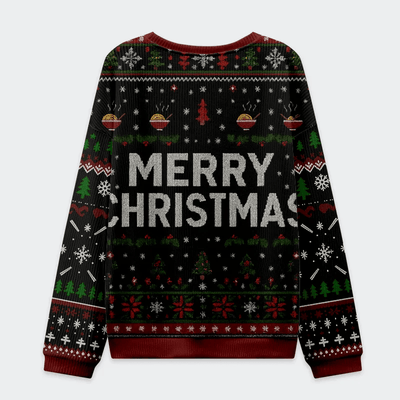 Noodles & Cheer Holiday Funny Ugly Sweater, Ugly Xmas Sweater, Christmas Ugly Sweatshirt