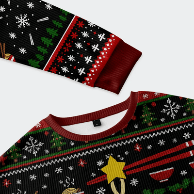 Noodles & Cheer Holiday Funny Ugly Sweater, Ugly Xmas Sweater, Christmas Ugly Sweatshirt
