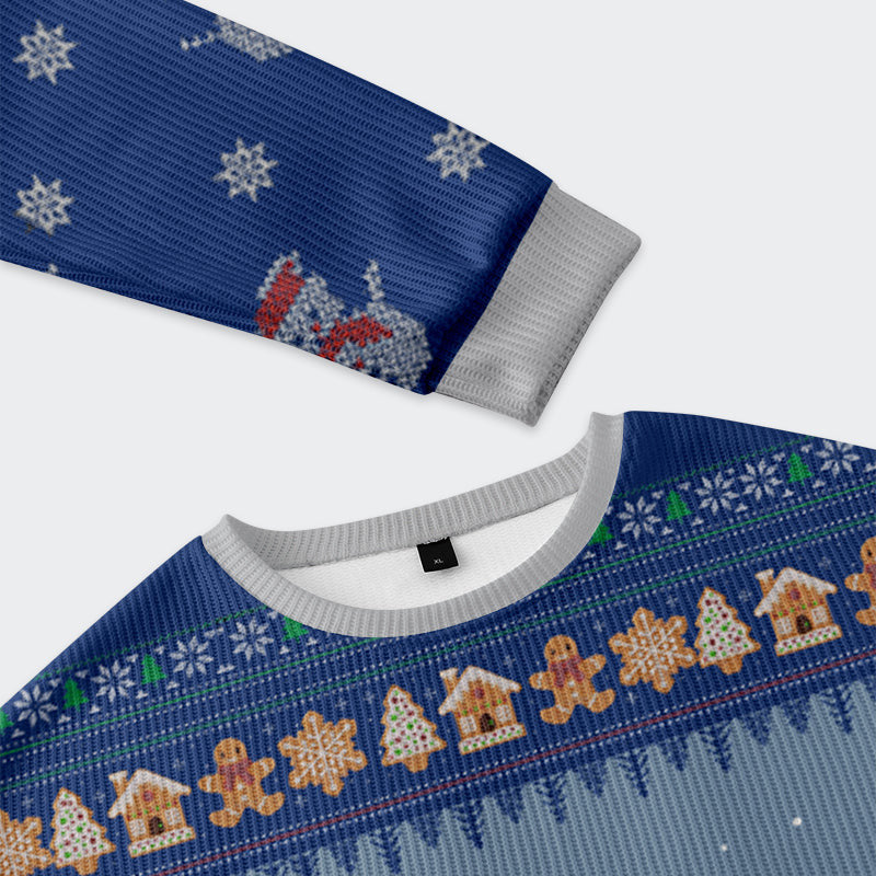 Chaos: Cat, Crow And Fish Unite Funny Ugly Sweater, Ugly Xmas Sweater, Christmas Ugly Sweatshirt