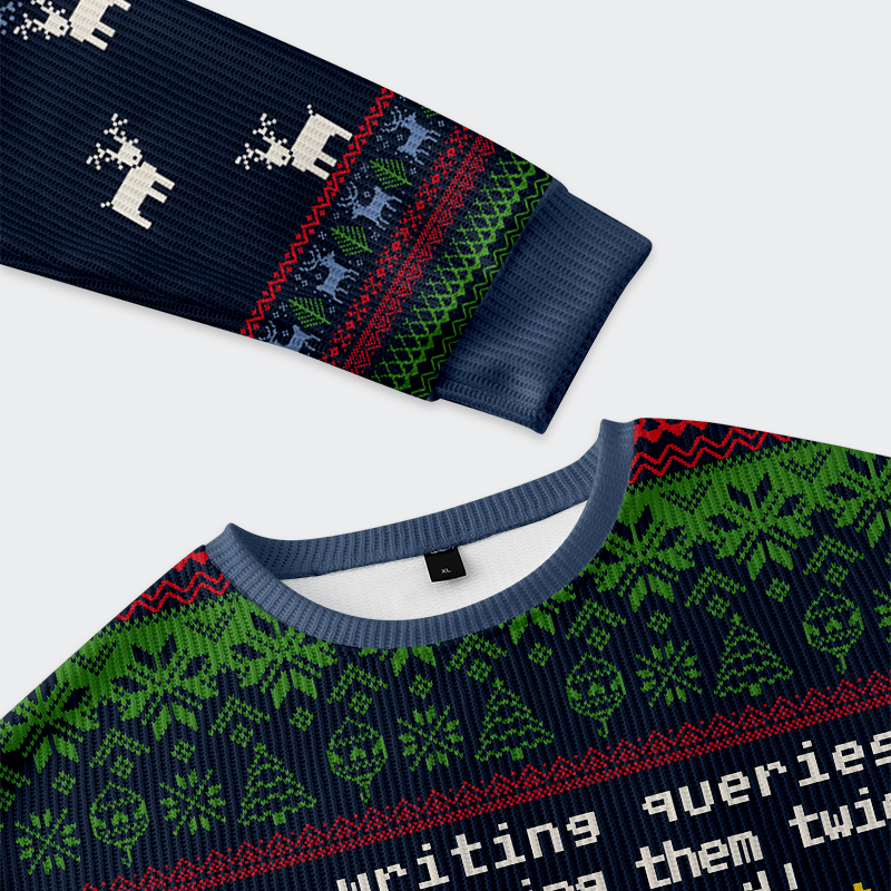 Santa’s Database Never Out of Sync Ugly Sweater, Ugly Xmas Sweater, Christmas Ugly Sweatshirt
