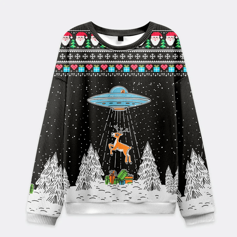 Alien Christmas Abduction Funny Ugly Sweater, Ugly Xmas Sweater, Christmas Ugly Sweatshirt