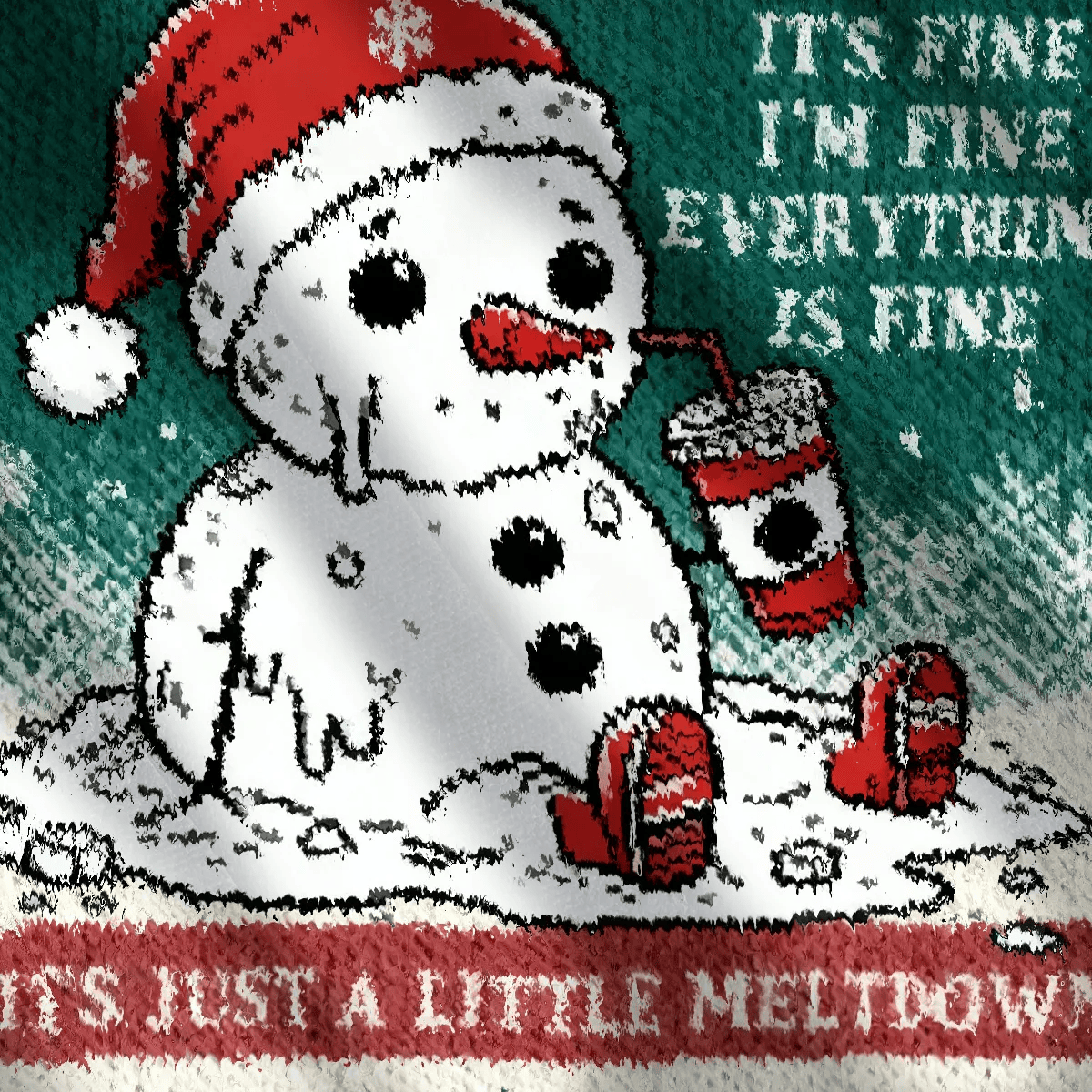 Mental Health It's Just A Little Meltdown Funny Ugly Sweater, Ugly Xmas Sweater, Christmas Ugly Sweatshirt