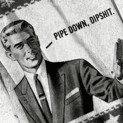 Pipe Down Dipshit Grey Funny Ugly Sweater, Ugly Xmas Sweater, Christmas Ugly Sweatshirt