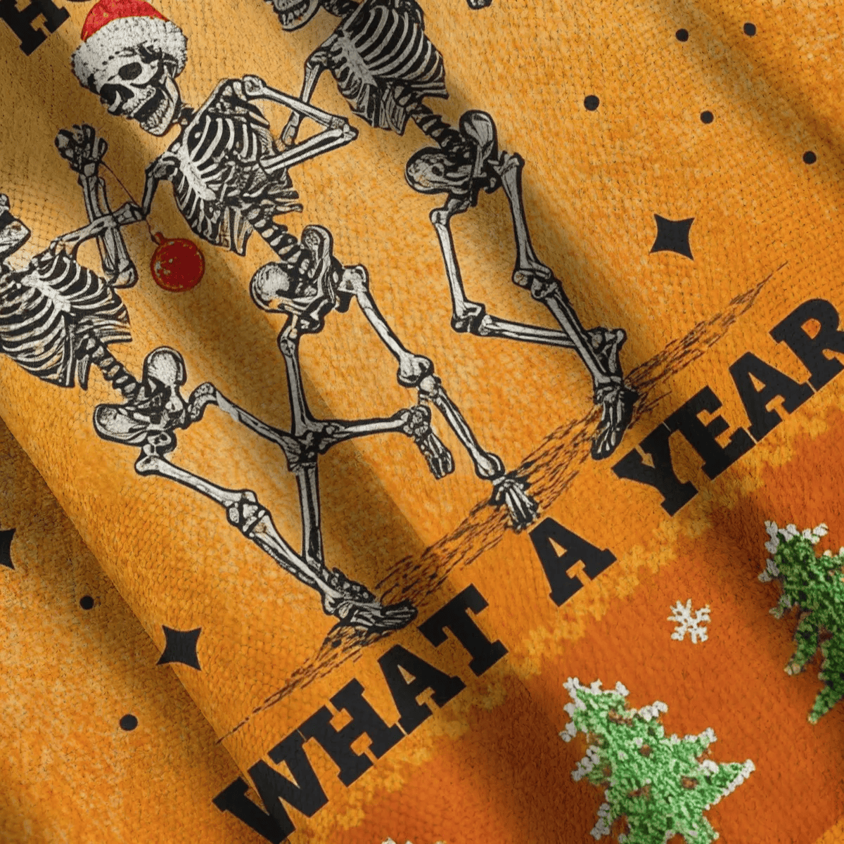 Ho Ho Holy What A Year Funny Skeleton Ugly Sweater, Christmas Ugly Sweatshirt, Xmas Ugly Sweater