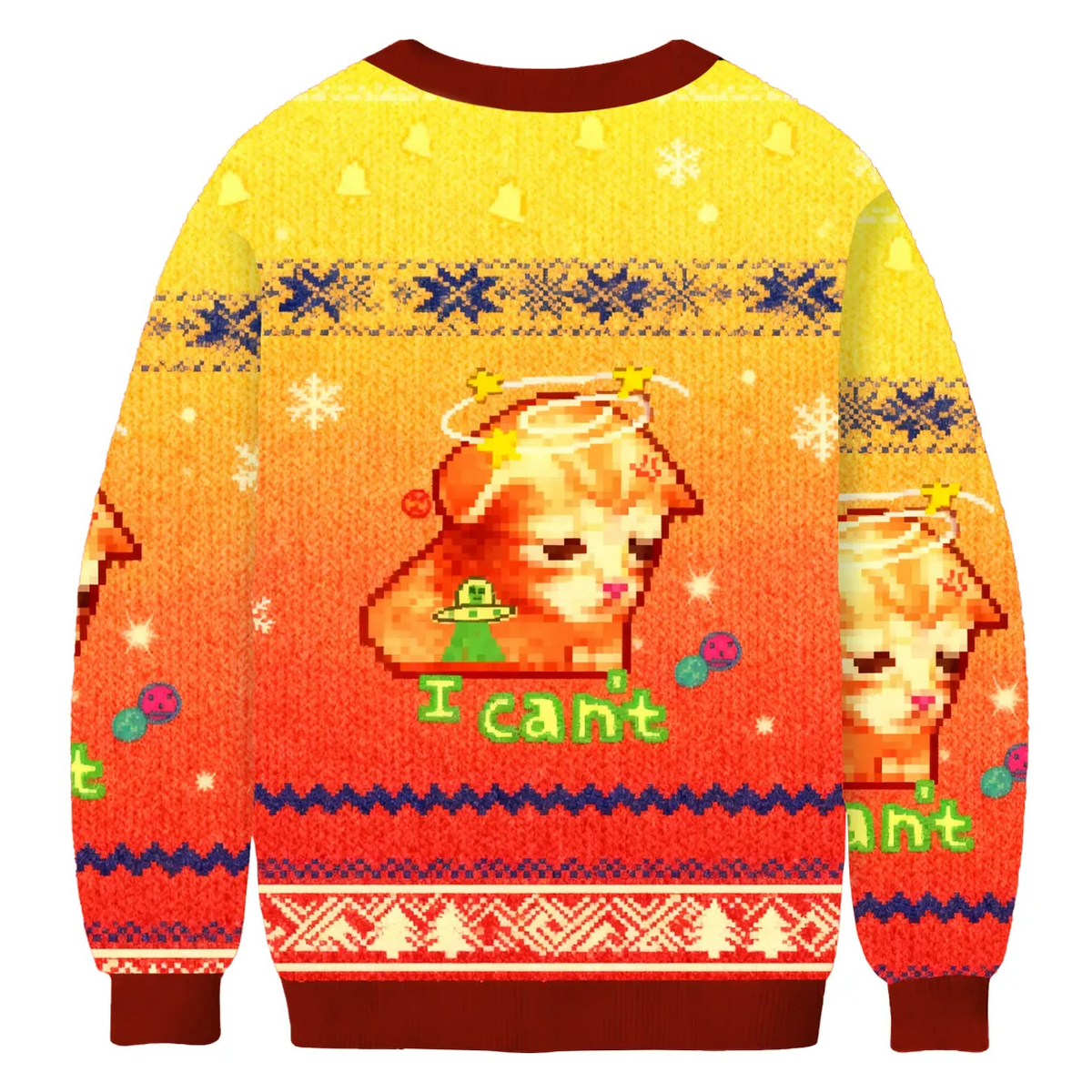 Cosmic Funny Cat MeMe I Can't Funny Ugly Sweater, Ugly Xmas Sweater, Christmas Ugly Sweatshirt