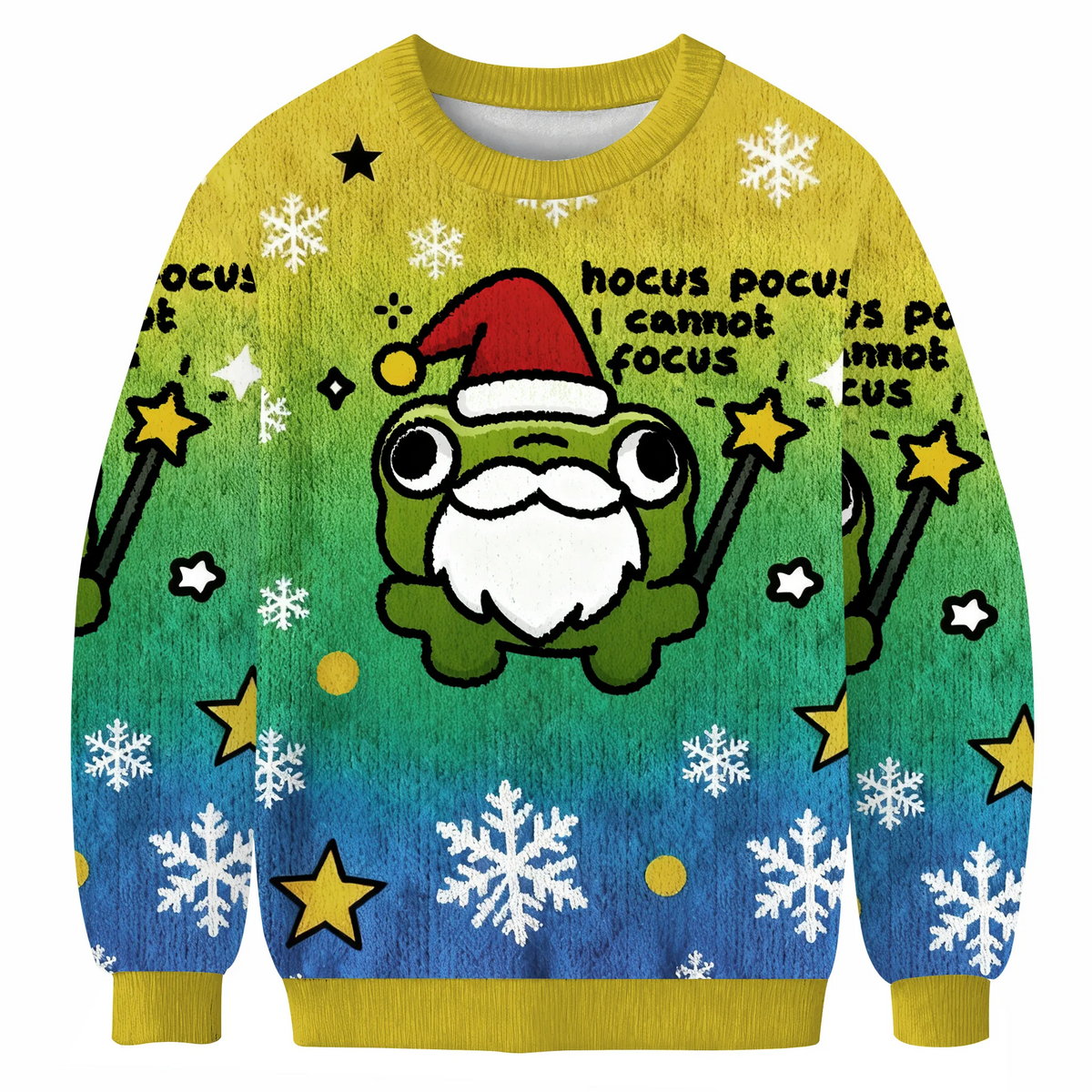 Hocus Pocus I Cannot Focus Funny Frog Funny Ugly Sweater, Ugly Xmas Sweater, Christmas Ugly Sweatshirt
