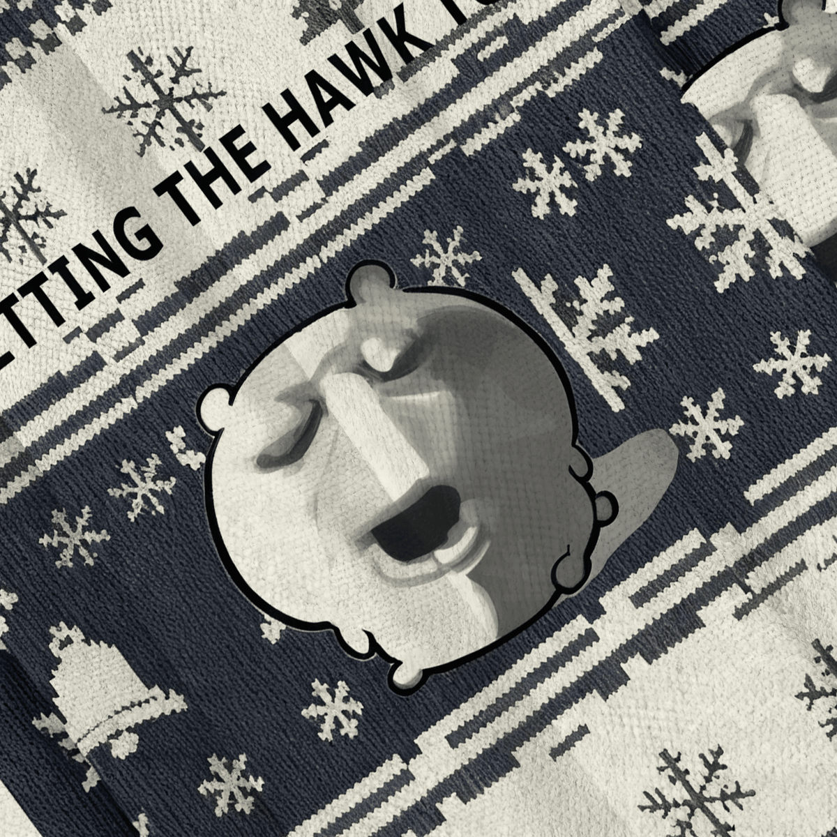 Me Getting The HAWK TUAH Funny Ugly Sweater, Ugly Xmas Sweater, Christmas Ugly Sweatshirt