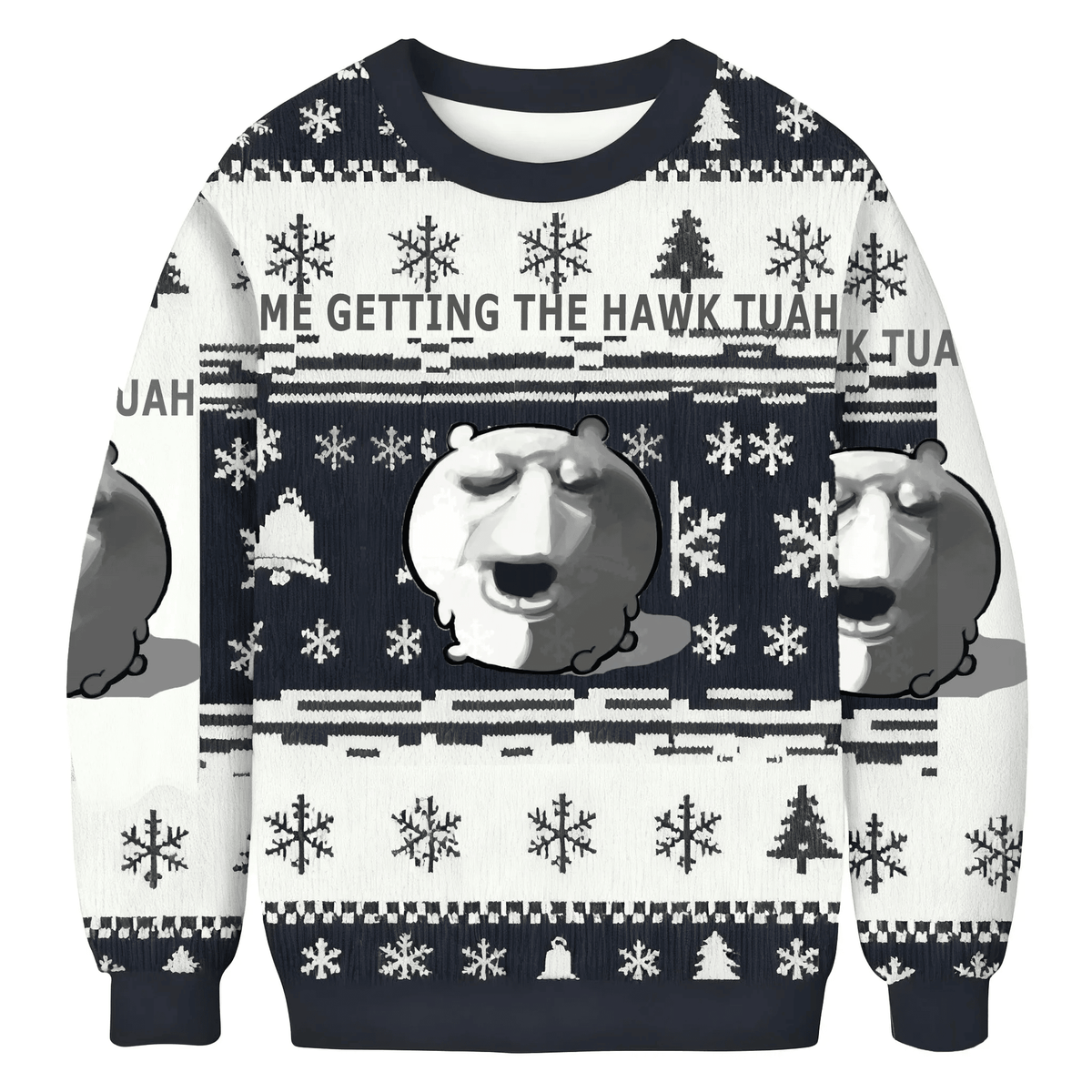 Me Getting The HAWK TUAH Funny Ugly Sweater, Ugly Xmas Sweater, Christmas Ugly Sweatshirt