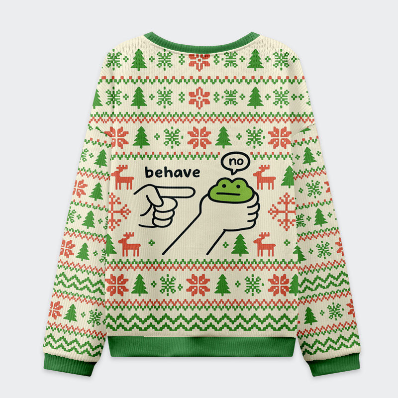 Focused Samurai Frog Funny Ugly Sweater, Ugly Xmas Sweater, Christmas Ugly Sweatshirt
