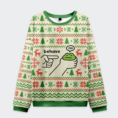 Focused Samurai Frog Funny Ugly Sweater, Ugly Xmas Sweater, Christmas Ugly Sweatshirt