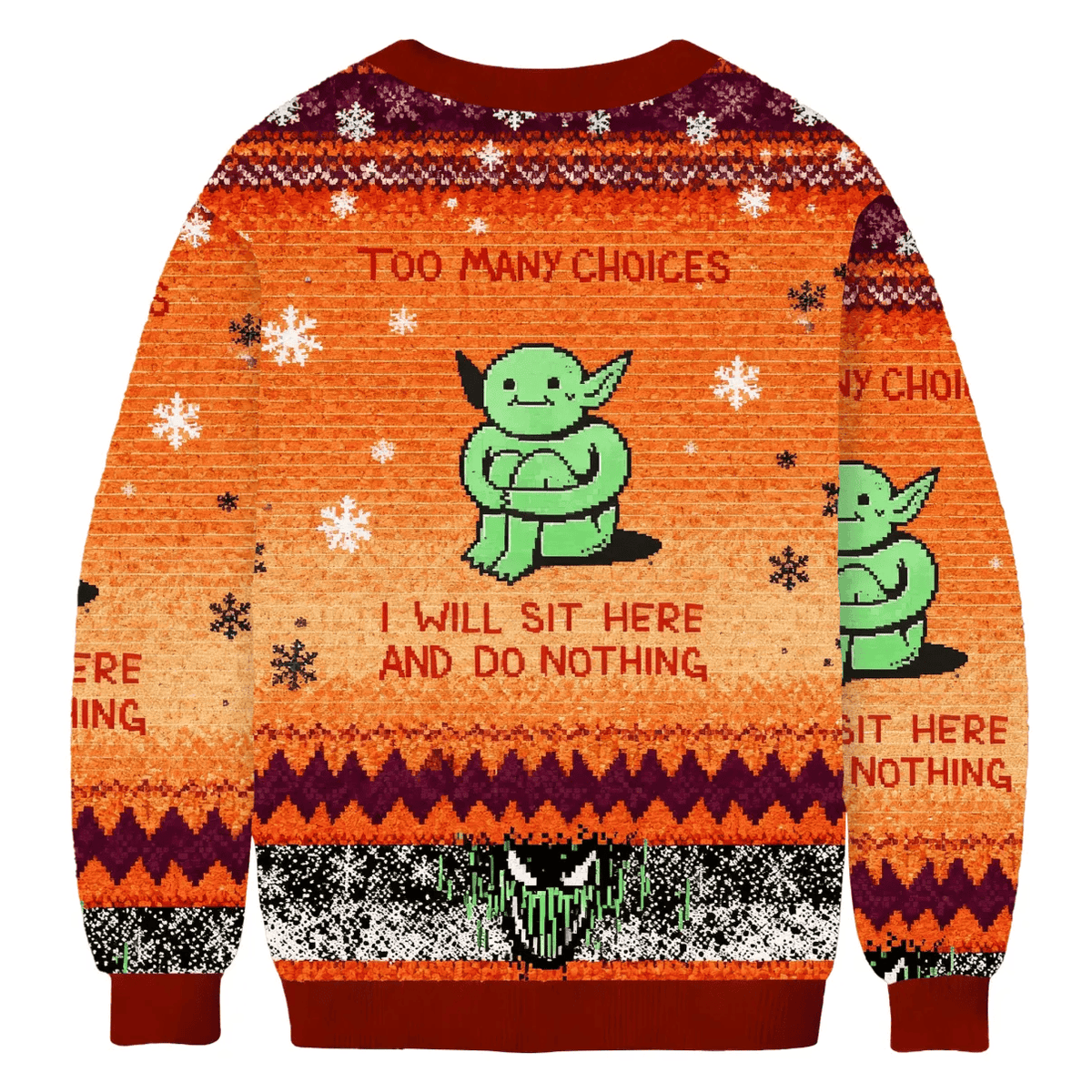 Goblin’s Choice Fatigue I’ll Just Sit Here Funny Ugly Sweater, Ugly Xmas Sweater, Christmas Ugly Sweatshirt