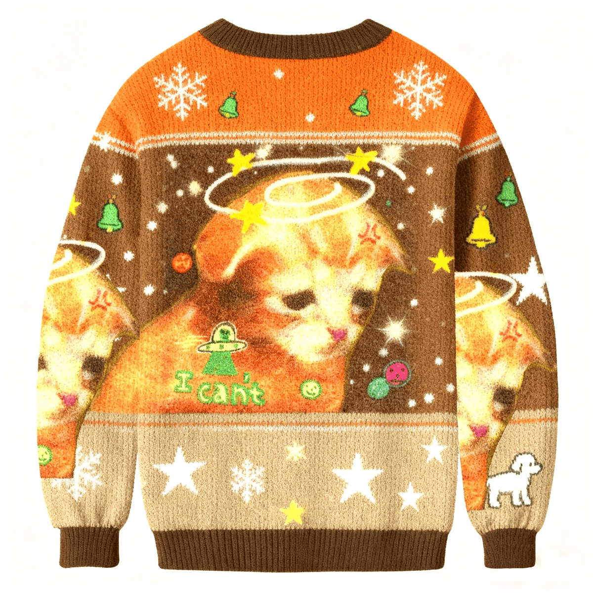 Cosmic Funny Cat Meme I Can't Funny Ugly Sweater, Ugly Xmas Sweater, Christmas Ugly Sweatshirt