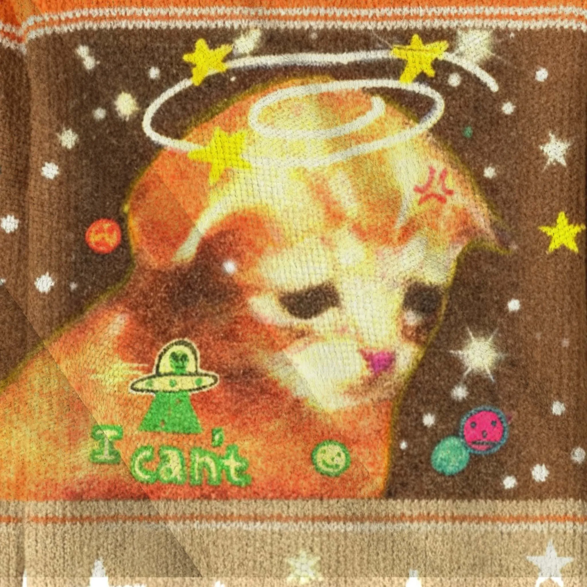 Cosmic Funny Cat Meme I Can't Funny Ugly Sweater, Ugly Xmas Sweater, Christmas Ugly Sweatshirt