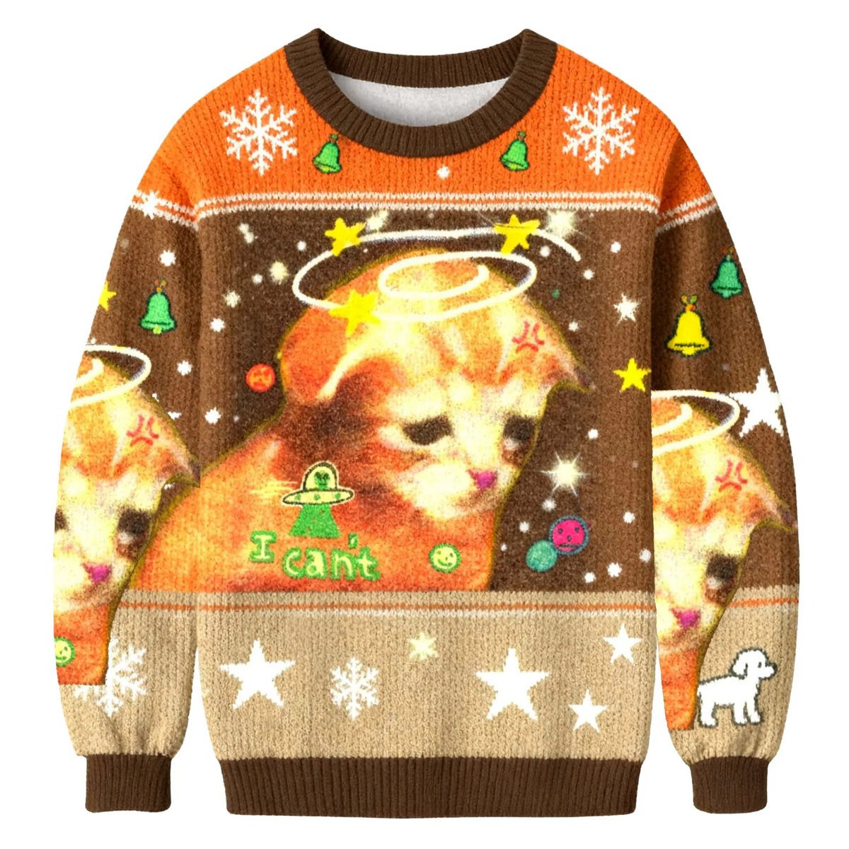 Cosmic Funny Cat Meme I Can't Funny Ugly Sweater, Ugly Xmas Sweater, Christmas Ugly Sweatshirt