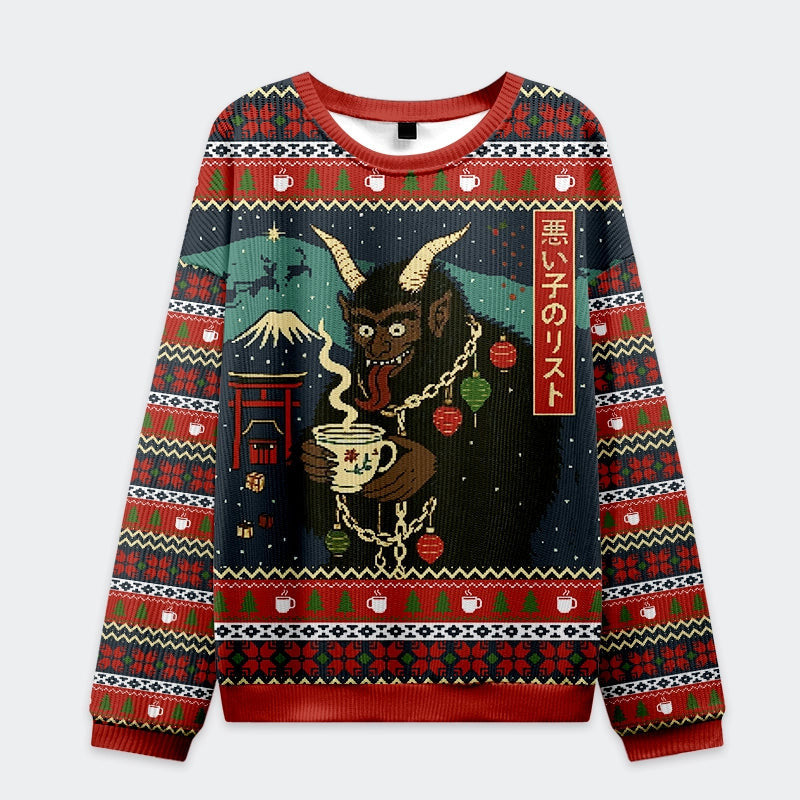 Naughty List Funny Ugly Sweater, Ugly Xmas Sweater, Christmas Ugly Sweatshirt