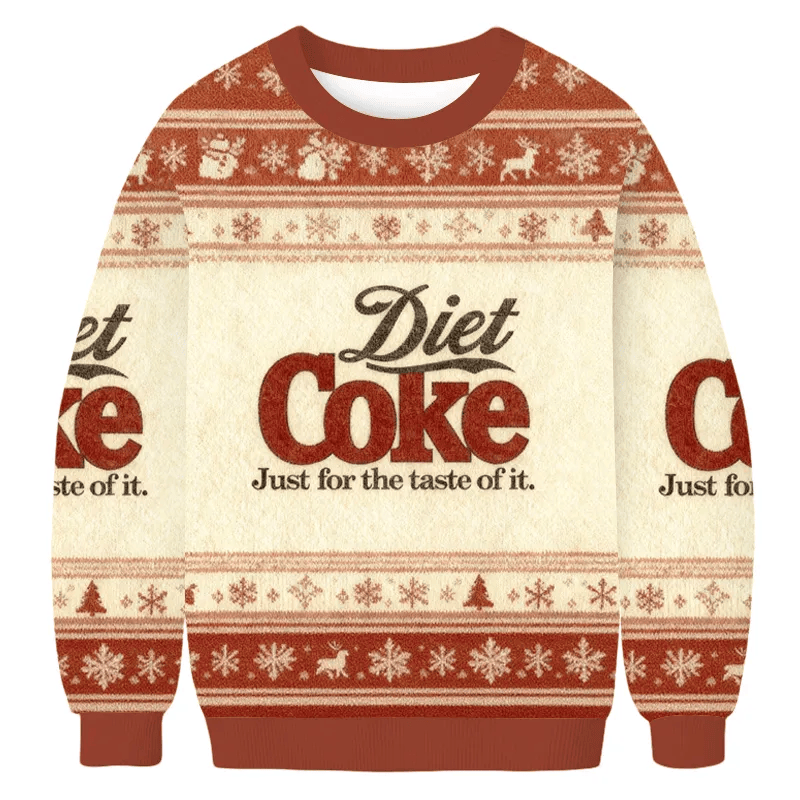 Diet Coke Just For The Taste Of It Ugly Sweater, Funny Ugly Christmas Sweater, Christmas Ugly Sweatshirt