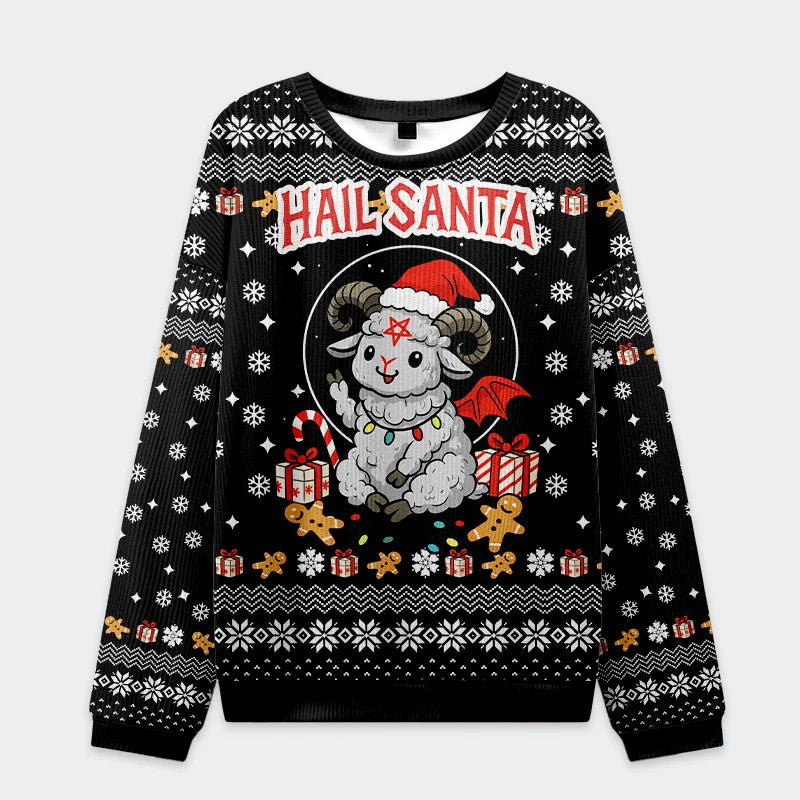 Devil Sheep Funny Ugly Sweater, Ugly Xmas Sweater, Christmas Ugly Sweatshirt