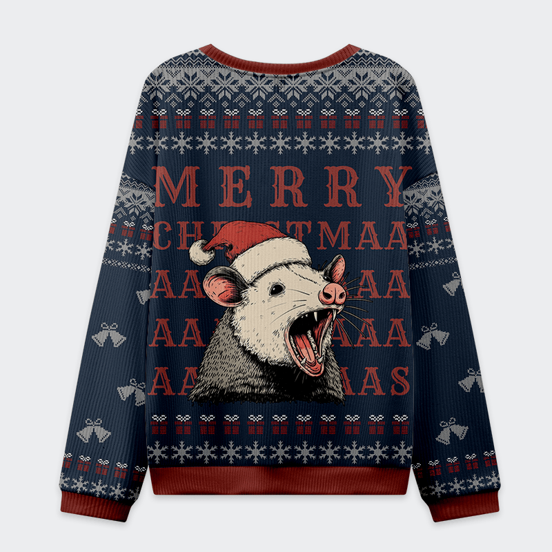 Opossum Holiday Cheer Funny Ugly Sweater, Ugly Xmas Sweater, Christmas Ugly Sweatshirt