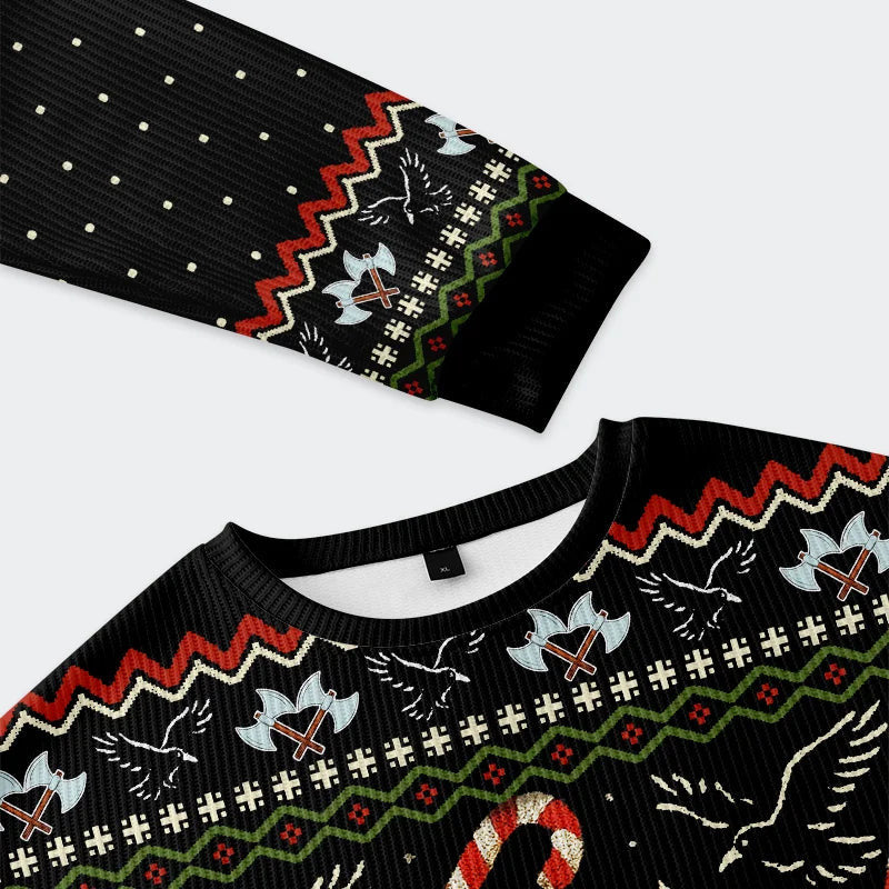 Vikings Celebrate Funny Ugly Sweater, Ugly Xmas Sweater, Christmas Ugly Sweatshirt