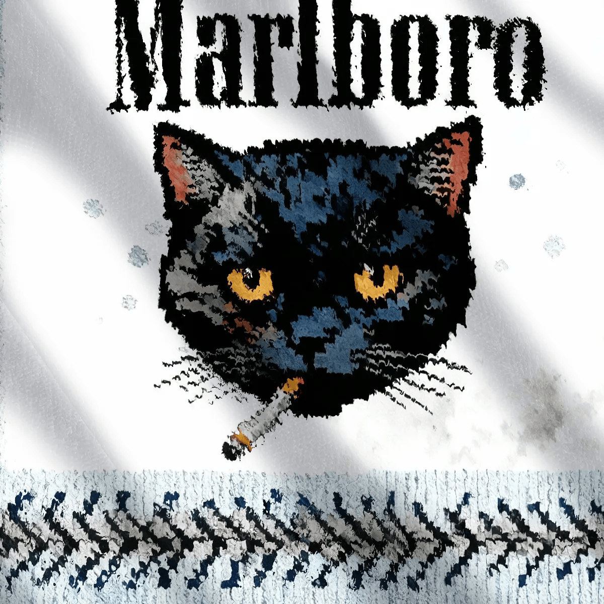 Smoking Cat Christmas Funny Ugly Sweater, Ugly Xmas Sweater, Christmas Ugly Sweatshirt