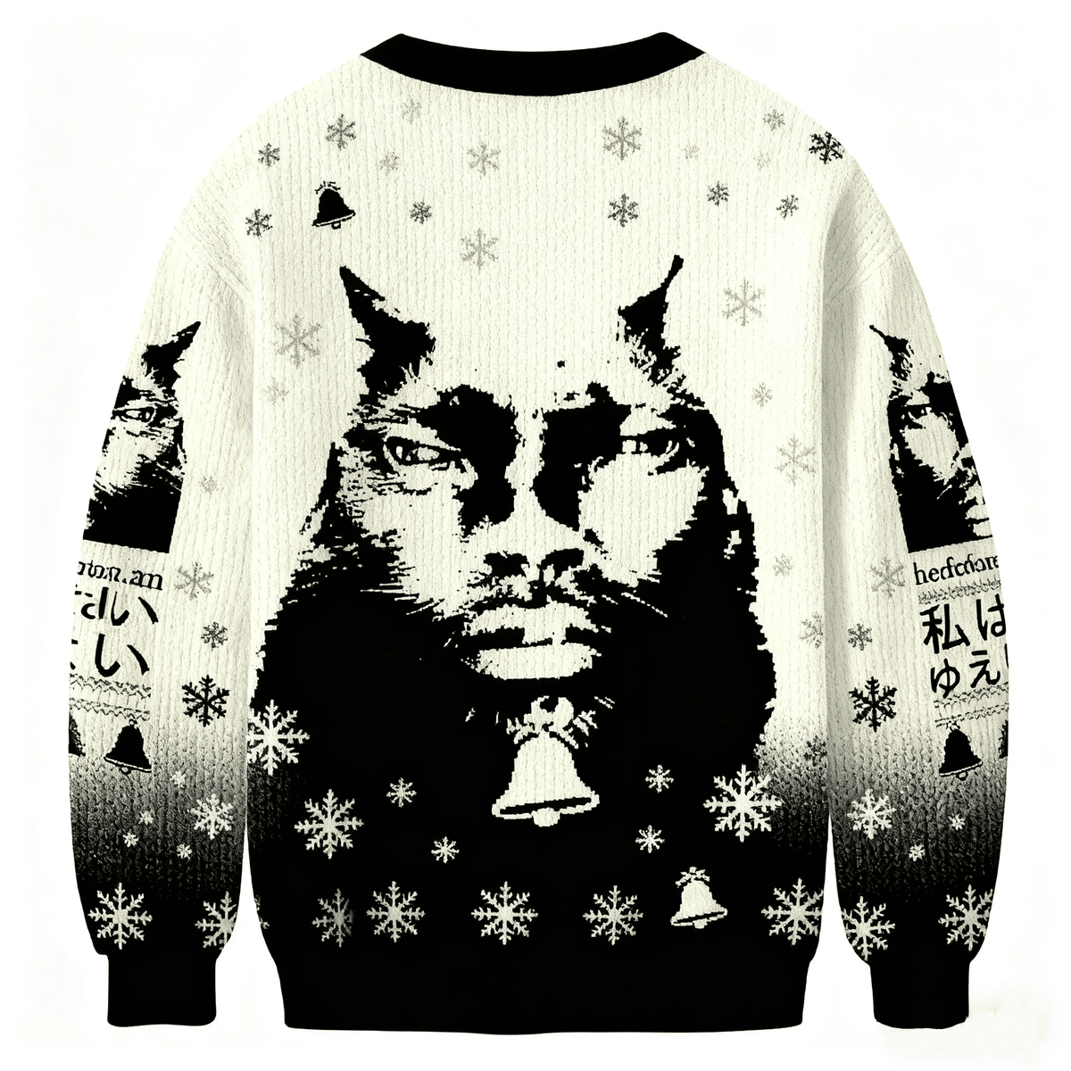 Cat-Man Hybrid Portrait Funny Ugly Sweater, Ugly Xmas Sweater, Christmas Ugly Sweatshirt