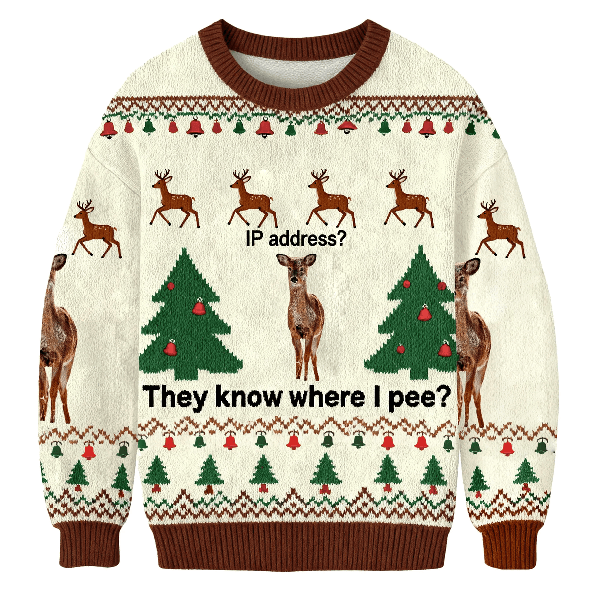 Funny IP Address Deer Funny Ugly Sweater, Ugly Xmas Sweater, Christmas Ugly Sweatshirt