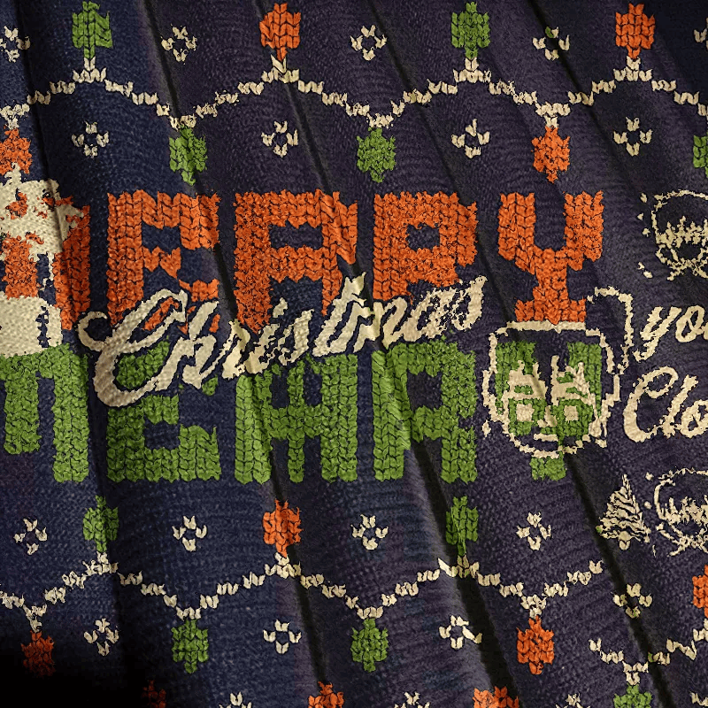 Merry Christmas Vintage Christmas Sweater, Ugly Xmas Sweater, Christmas Ugly Sweatshirt