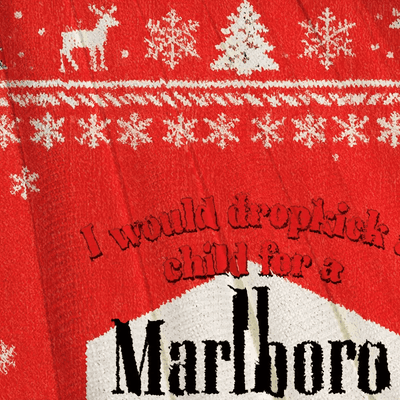 I Would Dropkick A Child For A Cigarette Red Funny Ugly Sweater, Ugly Xmas Sweater, Christmas Ugly Sweatshirt