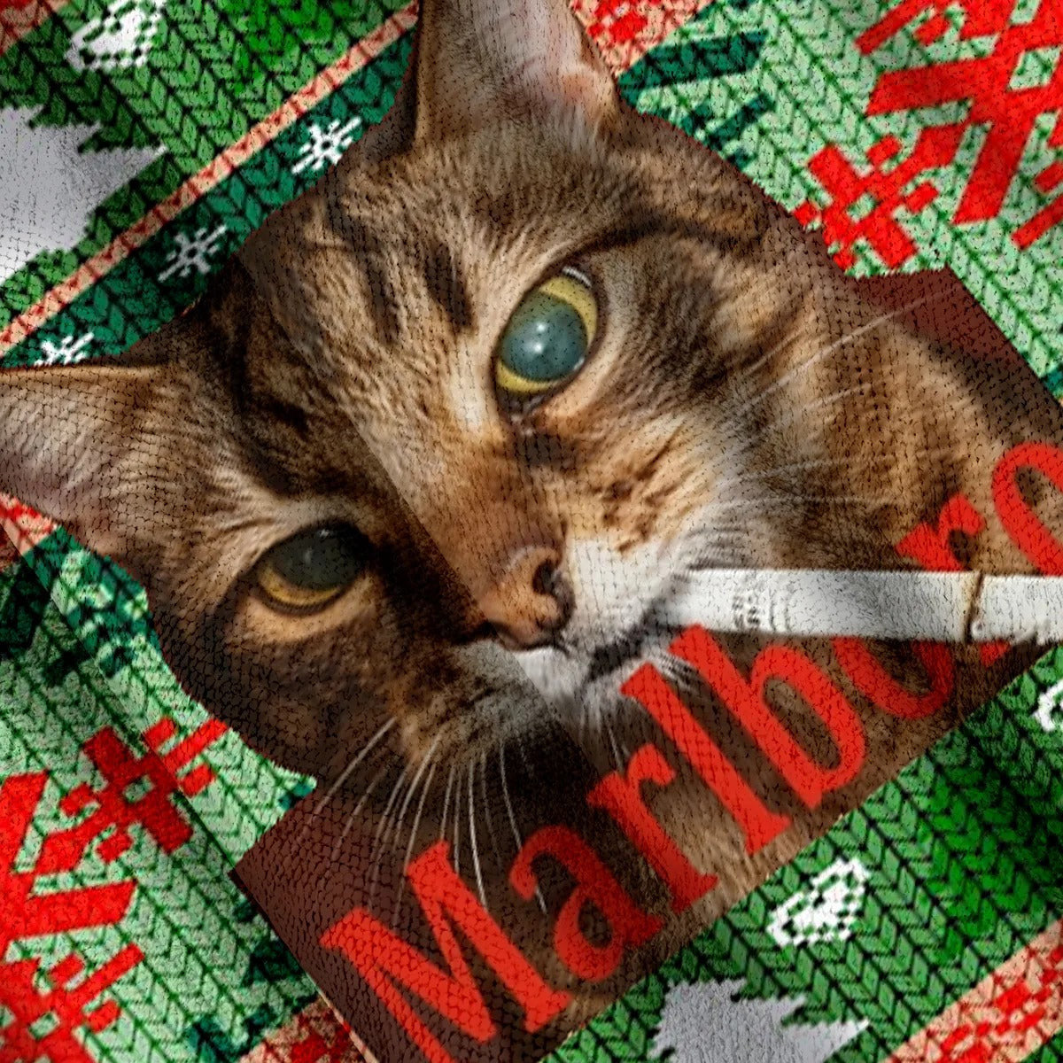 Funny Smoking Cat Ugly Sweater, Funny Meme Christmas Sweater, Xmas Ugly Sweatshirt, Cat Lovers Gifts
