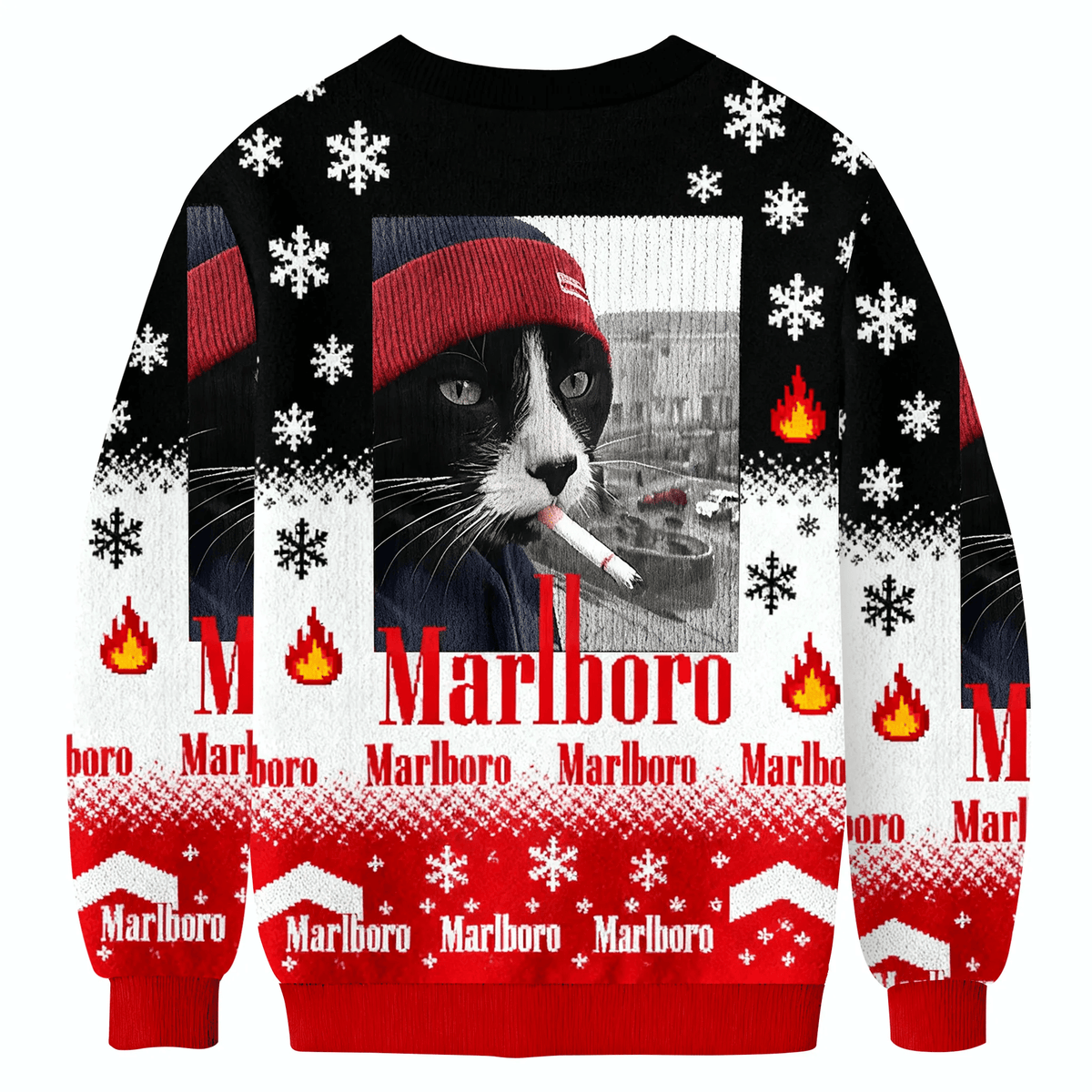 Marlboro Funny Soming Cat Meme Funny Ugly Sweater, Ugly Xmas Sweater, Christmas Ugly Sweatshirt ZZIPREV
